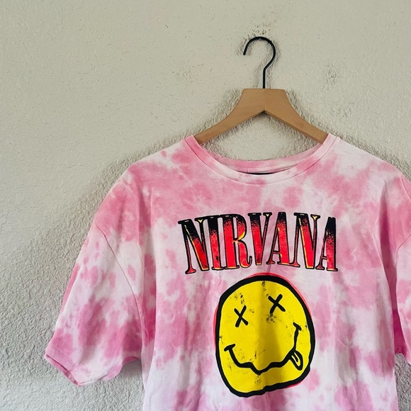 Nirvana Pink Tie-Dye T-Shirt - Picture 2 of 4